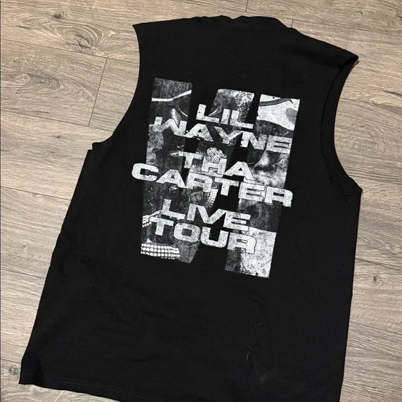 Lil Wayne The Carter VI Black Graphic Sleeveless Shirt mens large - Picture 2 of 3